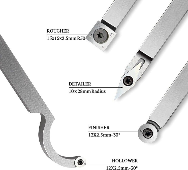 "Five types of carbide woodturning tools explained"