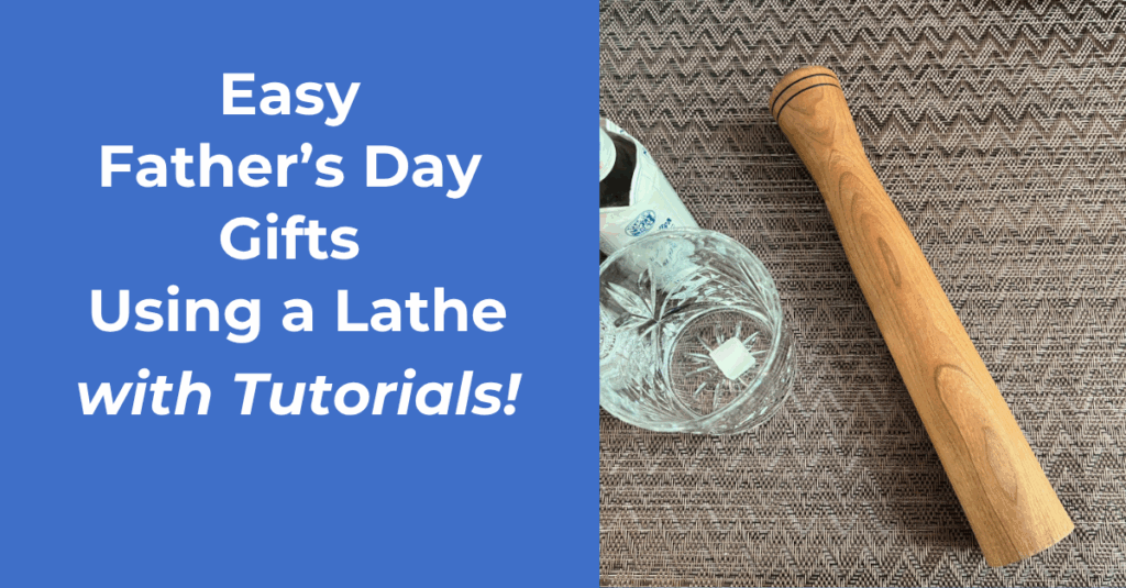Father's Day gift ideas including muddler and cocktail supplies displayed on a rustic surface