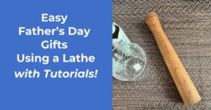 Father's Day gift ideas including muddler and cocktail supplies displayed on a rustic surface